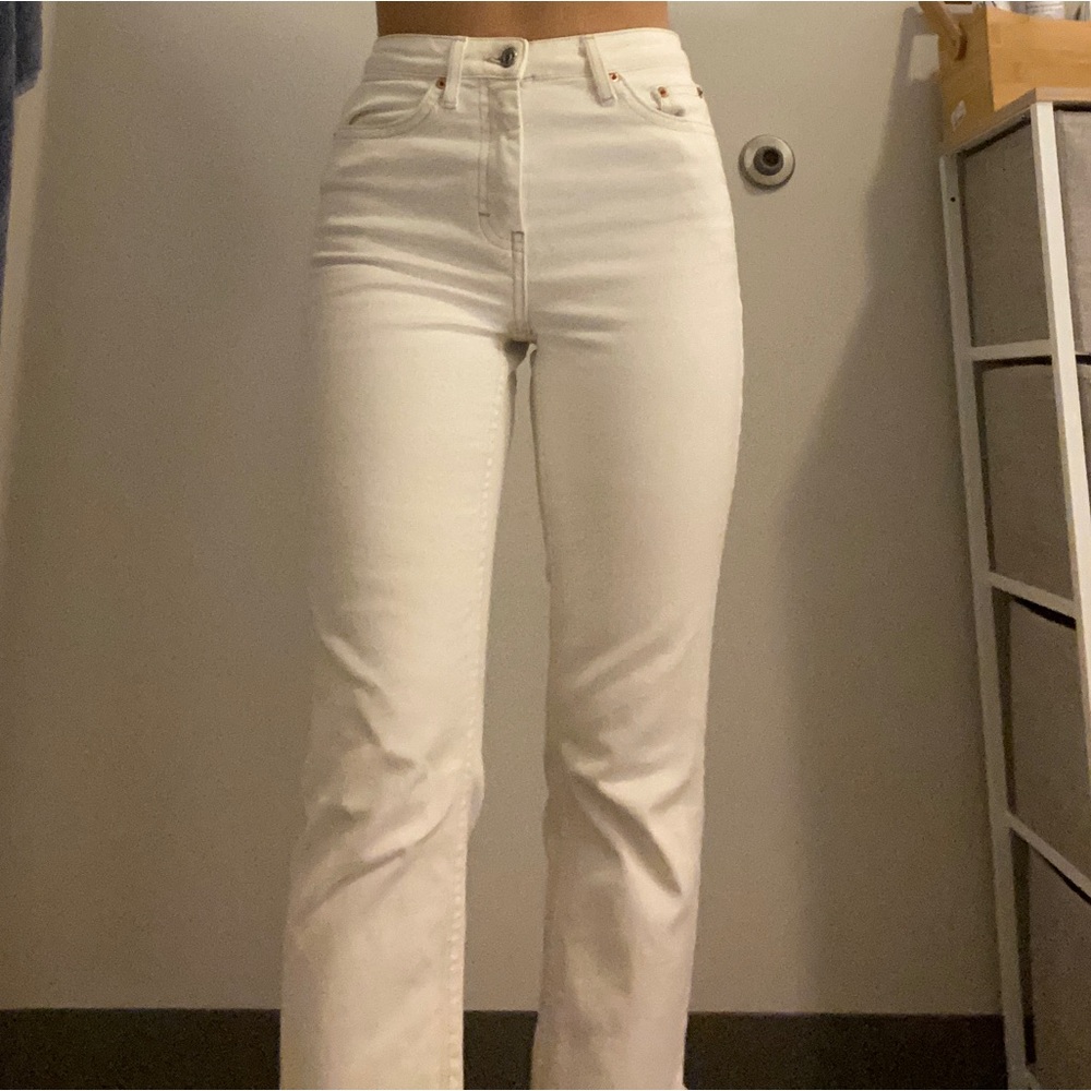 top shop cropped white jeans